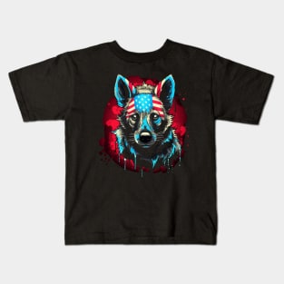 Patriotic Hyena Kids T-Shirt